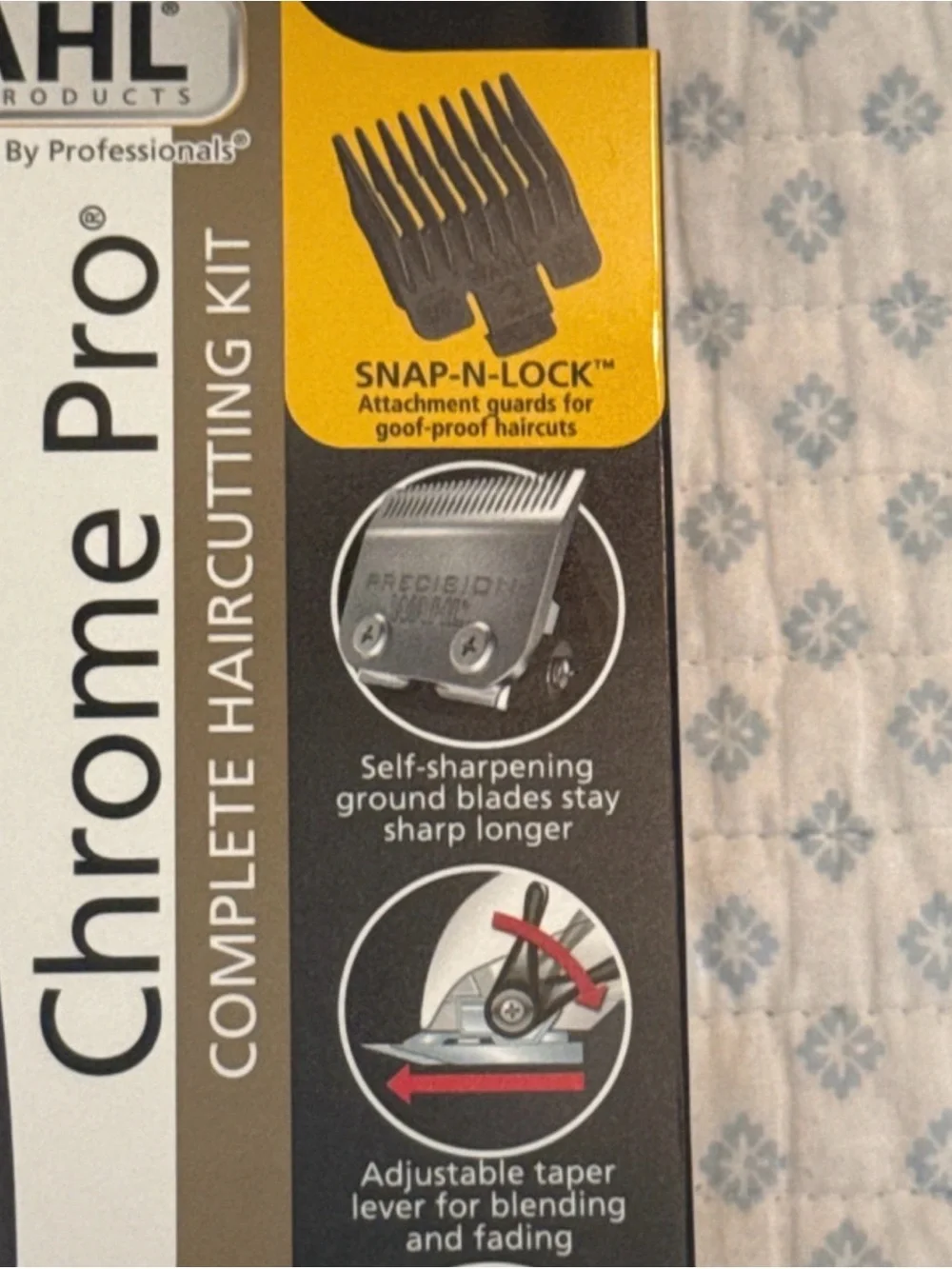 Wahl Chrome Pro Haircutting Kit - Black & Silver